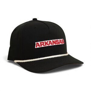 Arkansas Razorbacks ARKANSAS Red 3D Five Panel Classic Rope Hat- Black/ White